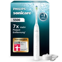 Periuță de dinți electrică Philips Sonicare 5500 HX7110/01, albă, sonică, cu senzor de presiune, funcții EasyStart, SmarTimer și BrushPacer 1