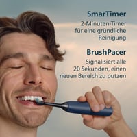Periuță de dinți electrică Philips Sonicare 5500 HX7113/01, 2 moduri de curățare, senzor de presiune, EasyStart, SmarTimer, BrushPacer, bleumarin 9