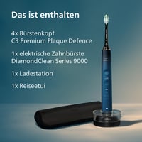 Periuță de dinți electrică Philips Sonicare DiamondClean 9000, cu 4 capete de periaj C3 Premium Plaque Defense, Aquamarine (HX9911/89) 8