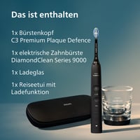 Elektrická zubná kefka Philips Sonicare DiamondClean 9000 HX9911/09, čierna, 4 režimy čistenia, 3 intenzity, snímač tlaku 9