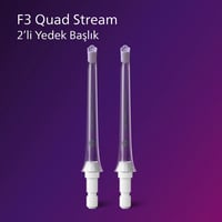 Capăt de duș bucal Philips Sonicare F3 Quad Stream HX3062/00 - Capete de schimb compatibile cu Power Flosser fără fir, 2 bucăți, alb 2