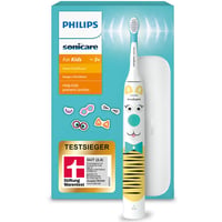 Periuță de dinți electrică pentru copii Philips Sonicare For Kids HX3603/01 - Ediția Design a Pet, cu stickere cu animale, husă de călătorie și încărcător USB 1