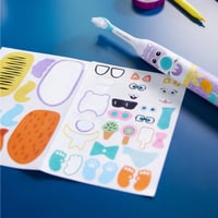 Periuță de dinți electrică pentru copii Philips Sonicare For Kids HX3603/01 - Ediția Design a Pet, cu stickere cu animale, husă de călătorie și încărcător USB 8
