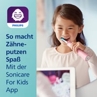 Periuță de dinți electrică pentru copii Philips Sonicare For Kids HX6352/42, de la 3 ani, aplicație, SmarTimer, QuadPacer, roz 5
