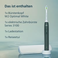 Periuță de dinți electrică Philips Sonicare Seria 3100 HX4033/26 - senzor de presiune, 3 intensități, EasyStart, SmarTimer, autonomie 14 zile, etui de călătorie, verde închis 9