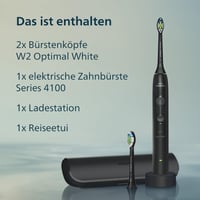 Periuță de dinți electrică Philips Sonicare Series 4100 HX4044/52 – senzor de presiune, 4 moduri de curățare, EasyStart, SmarTimer, autonomie 21 de zile, etui de transport, negru 9