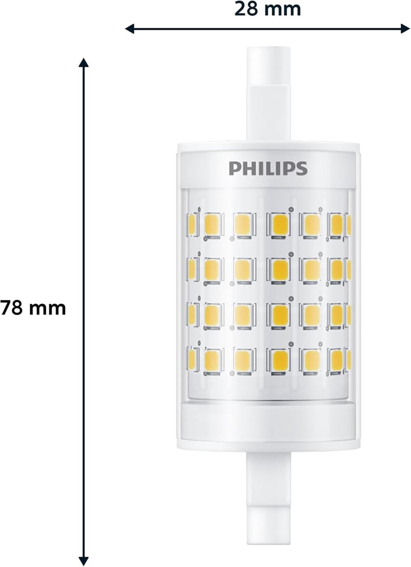Philips Standard LED Izzó 60W 78mm 2-Pin Foglalat Meleg Fehér 3000K