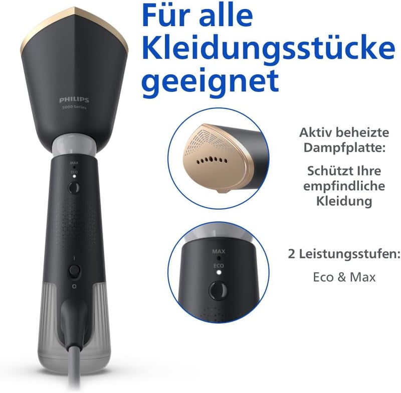 Philips Steamer 5000 Series gőzölő 35 másodperces felmelegítés, dupla víztartály, ökó mód