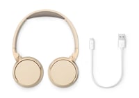 Bluetooth slúchadlá Philips TAH3209BG – 25 hodín prehrávania, pasívne potlačenie hluku, dynamické basy, nabíjanie cez USB-C, béžová 4