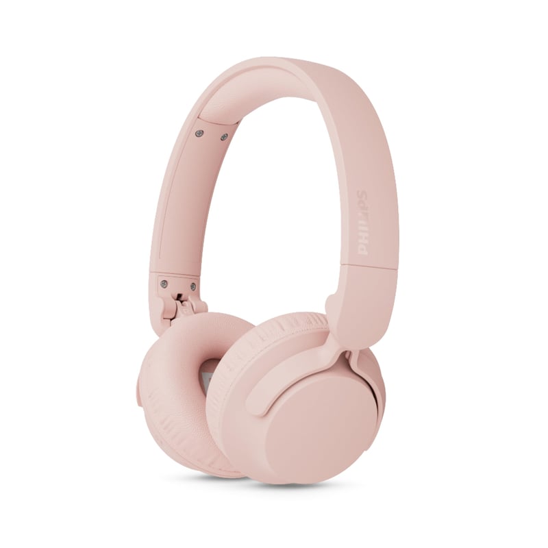 Slúchadlá na uši Philips TAH4000PK, 70 hodín prehrávania, Dynamic Bass, Bluetooth 6.0, Multipoint, Fast Pair, vymeniteľné náušníky a batéria, ružové