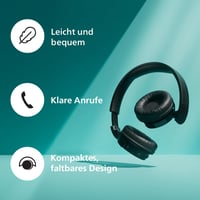Bluetooth slúchadlá Philips TAH4209BK, čierne – 55-hodinová výdrž batérie, dynamické basy, pasívne potlačenie hluku, nabíjanie cez USB-C, ľahký dizajn na uši 5