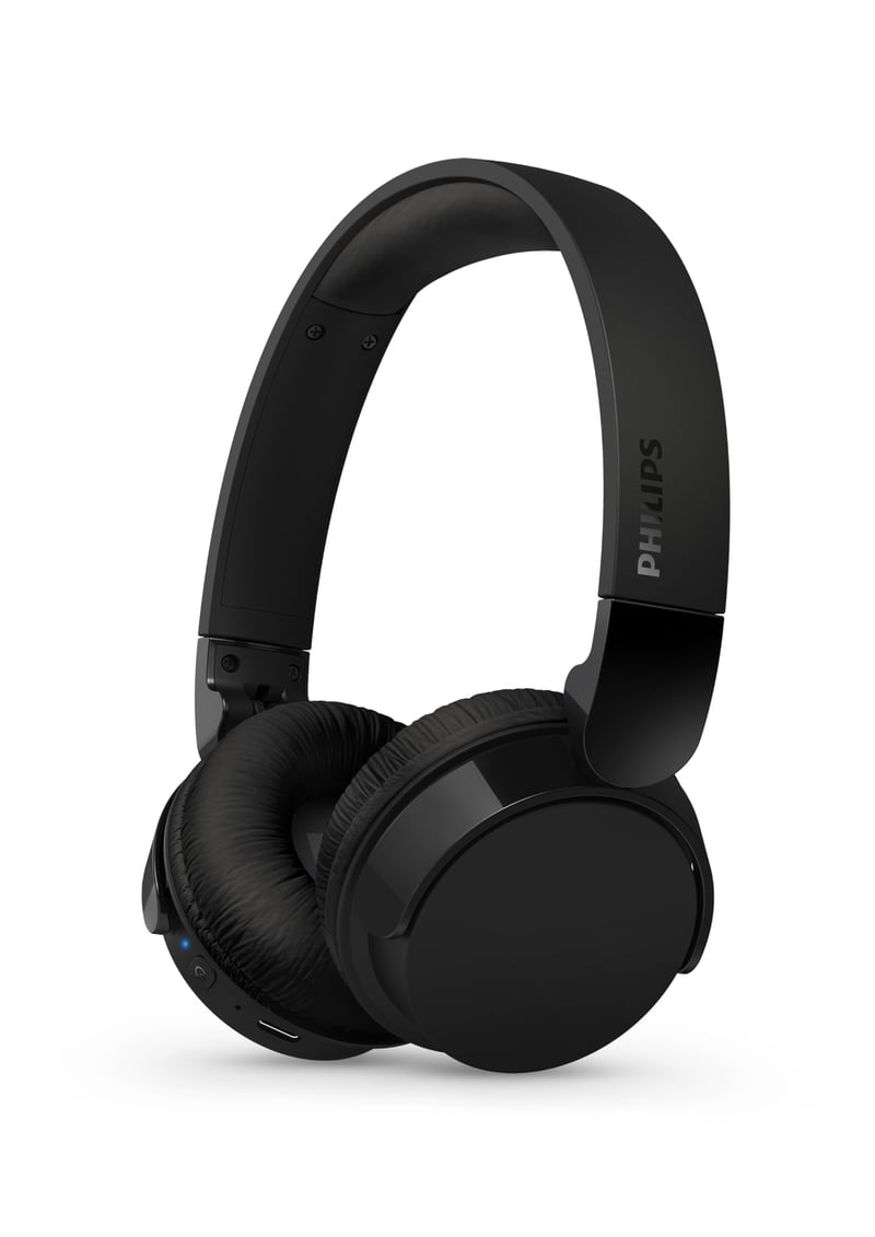 Bluetooth slúchadlá Philips TAH4209BK, čierne – 55-hodinová výdrž batérie, dynamické basy, pasívne potlačenie hluku, nabíjanie cez USB-C, ľahký dizajn na uši