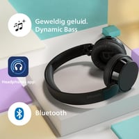Bluetooth slúchadlá Philips TAH4209WH biele – 55 hodín prehrávania, pasívne potlačenie hluku, dynamické basy, nabíjanie cez USB-C, ľahký on-ear dizajn 6