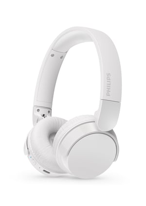 Bluetooth slúchadlá Philips TAH4209WH biele – 55 hodín prehrávania, pasívne potlačenie hluku, dynamické basy, nabíjanie cez USB-C, ľahký on-ear dizajn