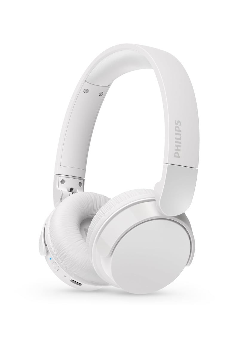 Bluetooth slúchadlá Philips TAH4209WH biele – 55 hodín prehrávania, pasívne potlačenie hluku, dynamické basy, nabíjanie cez USB-C, ľahký on-ear dizajn