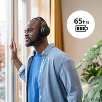 Ľahké on-ear Bluetooth slúchadlá Philips TAH5219BK/00 – 65-hodinová výdrž batérie, prirodzený zvuk, dynamické basy, nabíjanie cez USB-C, čierne 4