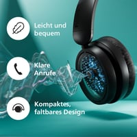 Ľahké on-ear Bluetooth slúchadlá Philips TAH5219BK/00 – 65-hodinová výdrž batérie, prirodzený zvuk, dynamické basy, nabíjanie cez USB-C, čierne 5