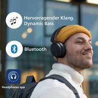 Ľahké on-ear Bluetooth slúchadlá Philips TAH5219BK/00 – 65-hodinová výdrž batérie, prirodzený zvuk, dynamické basy, nabíjanie cez USB-C, čierne 6
