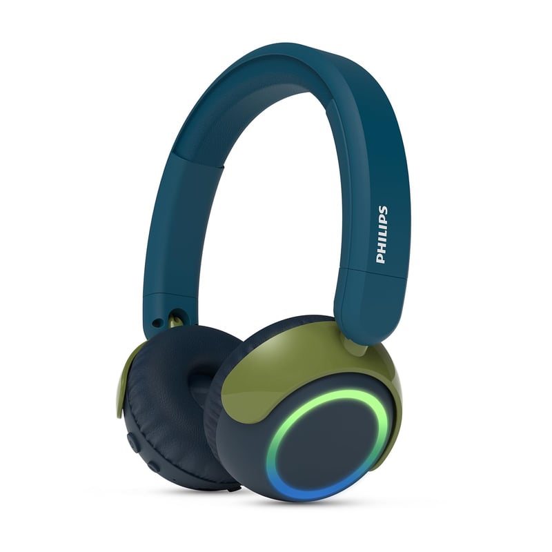 Căști wireless pentru copii Philips TAK4200CT Seria 4200 - Verde cristal, limitator de volum, partajare audio, 45 de ore, USB-C