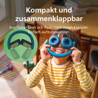 Căști wireless pentru copii Philips TAK4200CT Seria 4200 - Verde cristal, limitator de volum, partajare audio, 45 de ore, USB-C 2