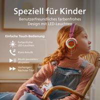Detské Bluetooth slúchadlá Philips TAK4200MP radu 4200, skladacie, 45 hodín prehrávania, obmedzenie hlasitosti, zdieľanie zvuku, kábel USB-C, purpurová (Magenta Purple) 4