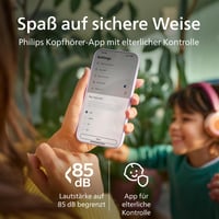 Detské Bluetooth slúchadlá Philips TAK4200MP radu 4200, skladacie, 45 hodín prehrávania, obmedzenie hlasitosti, zdieľanie zvuku, kábel USB-C, purpurová (Magenta Purple) 5