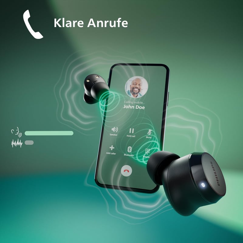 Philips TAT1209BK True Wireless Bluetooth fülhallgató, fekete, töltőtokkal - In Ear, Black, TrueWireless 1209