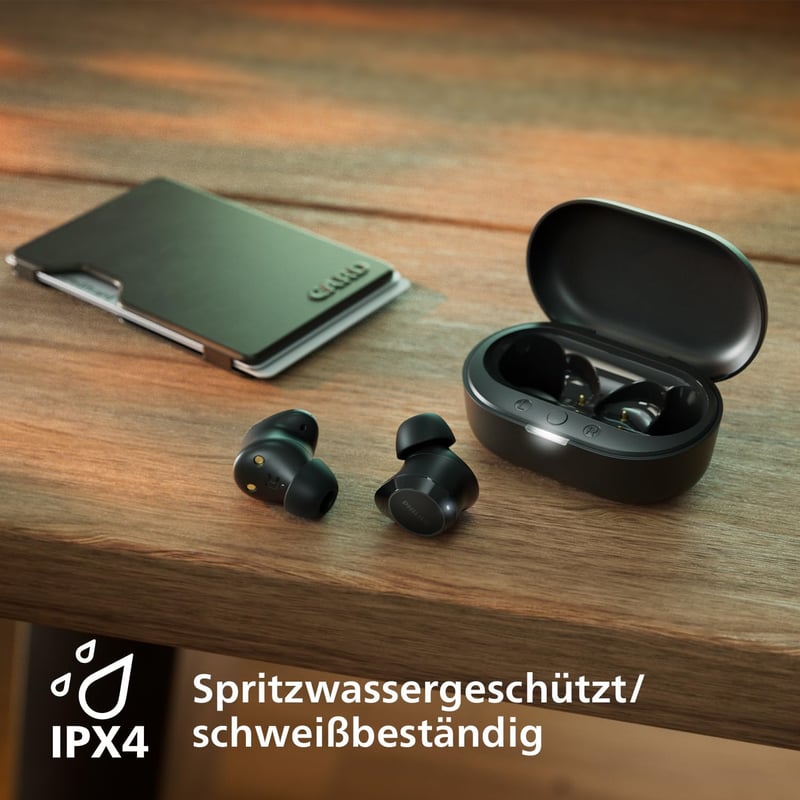 Philips TAT1209BK True Wireless Bluetooth fülhallgató, fekete, töltőtokkal - In Ear, Black, TrueWireless 1209