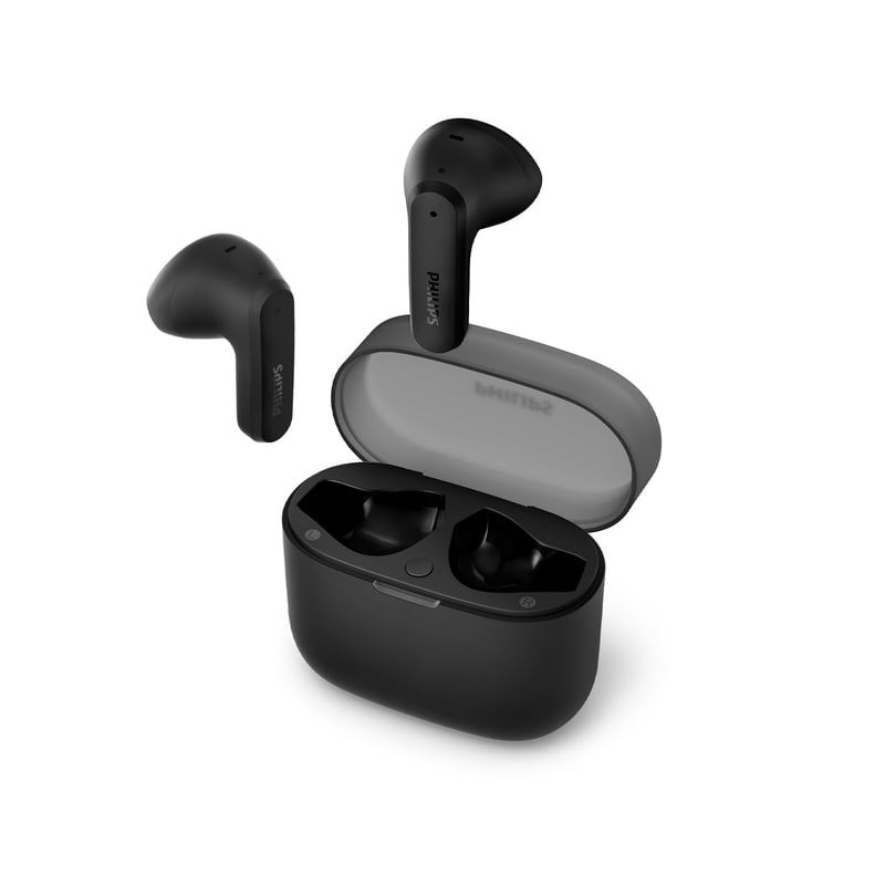 Bezdrôtové Bluetooth slúchadlá Philips TAT2139BK – Kompaktná veľkosť, prirodzený zvuk s dynamickými basmi, čisté hovory, vreckový formát