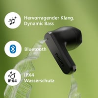 Bezdrôtové Bluetooth slúchadlá Philips TAT2139BK – Kompaktná veľkosť, prirodzený zvuk s dynamickými basmi, čisté hovory, vreckový formát 6