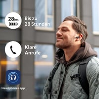Bezdrôtové Bluetooth slúchadlá Philips TAT2139BK – Kompaktná veľkosť, prirodzený zvuk s dynamickými basmi, čisté hovory, vreckový formát 5