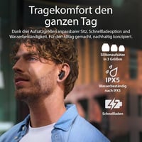 Philips TAT6000BK True Wireless Fülhallgató Aktív Zajszűréssel, 28 Óra Játékidő, Bluetooth 5.4 5