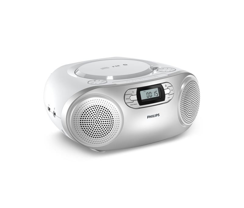 Prenosný CD prehrávač Philips TAZ2000 s kazetovým magnetofónom, DAB+/FM rádiom, Bluetooth 6.0, USB, dynamickými basmi, stereo reproduktormi, napájaním zo siete aj na batérie