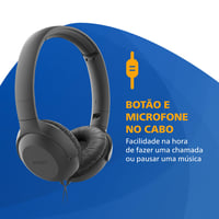 Káblové slúchadlá na uši Philips UH201BK/00 – skladacie, mäkké náušníky, mikrofón, 1,2 m kábel, čierne 3