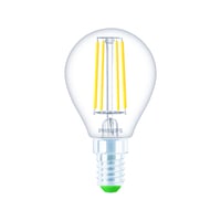 Bec Philips Ultra Efficient LED E14, 40W echivalent, transparent, lumină albă caldă, formă picătură, sursă de lumină eficientă energetic 4