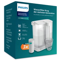 Dozator de apă Philips cu filtrare prin apăsare de buton (3L) - 3x Filtru Anticalc+, Apă cu gust mai bun, Reducerea calcarului și a impurităților, fără BPA 1