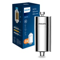 Philips Water Inline filtar za tuš + 3 zamjenska uloška, 99% uklanjanje klora, krom, kapacitet 50.000 L, za standardna crijeva 1