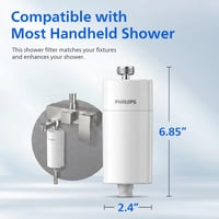 Philips Water inline filtar za tuš – Smanjuje klor do 99%, kompatibilan sa svim crijevima i slavinama za tuš, bijeli 4