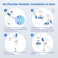 Philips Water inline filtar za tuš – Smanjuje klor do 99%, kompatibilan sa svim crijevima i slavinama za tuš, bijeli 5