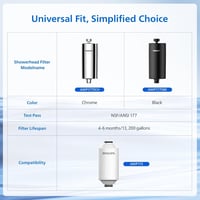 Philips Water inline filtar za tuš – Smanjuje klor do 99%, kompatibilan sa svim crijevima i slavinama za tuš, bijeli 8