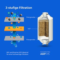Philips Zuhanyszűrő - Vízszűrő Zuhanyhoz - 1 Filter, Chrome 6