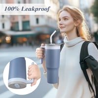 Philorn Termikus Ivópalack 1,2L Szívószállal, Rozsdamentes Acél Termoszos Pohár Fedéllel 6