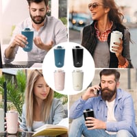 Philorn Termikus Kávésbögre 380ml Rozsdamentes Acél Szivárgatásmentes Fekete 7