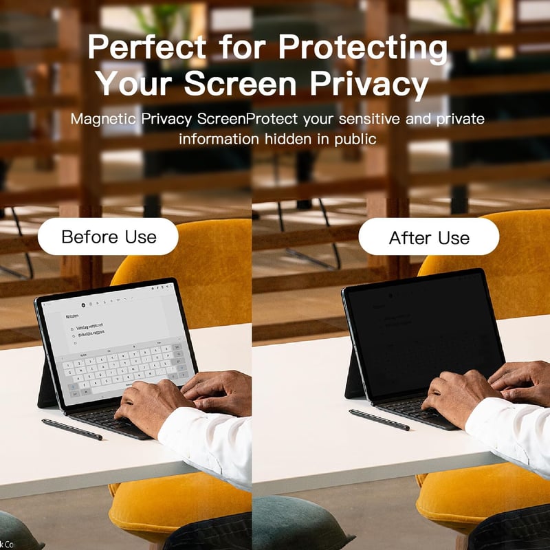 Phimoos 360° Adatvédelmi Képernyővédő Fólia iPad Air 13" M2/M3 Modellekhez - Teljes Fedés, HD Minőség, Karcálló, Buborékmentes, Könnyű Felhe