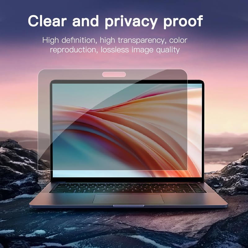 Phimoos 360° Adatvédelmi Képernyővédő Fólia MacBook Air 13.6/13" (2022-2025, M2, M3, M4) - Kékvényfény Szűrő, Ujjlenyomatmentes, Tükröződésg