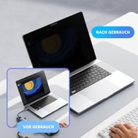 Phimoos 360° Adatvédelmi Képernyővédő Fólia MacBook Air 13.6/13" (2022-2025, M2, M3, M4) - Kékvényfény Szűrő, Ujjlenyomatmentes, Tükröződésg 7