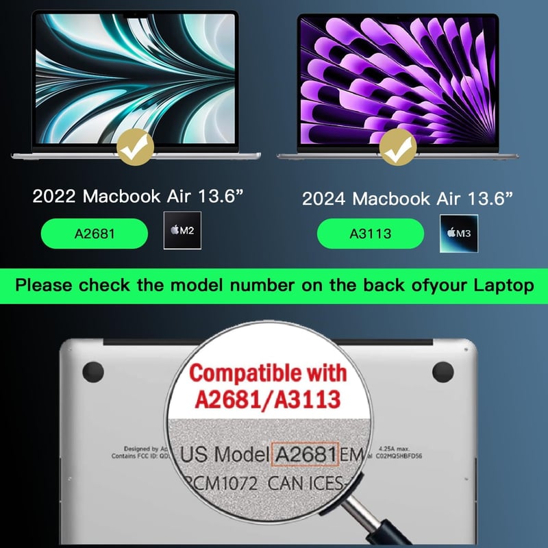 Phimoos 360° Adatvédelmi Képernyővédő Fólia MacBook Air 13.6/13" (2022-2025, M2, M3, M4) - Kékvényfény Szűrő, Ujjlenyomatmentes, Tükröződésg