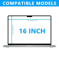 Phimoos MacBook Pro 16" mágneses adatvédelmi képernyővédő - kékfény-szűrős, tükröződésmentes 3
