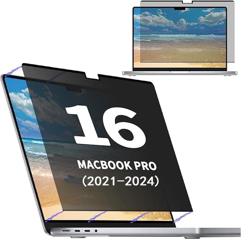 Phimoos MacBook Pro 16" mágneses adatvédelmi képernyővédő - kékfény-szűrős, tükröződésmentes