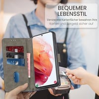 Kožené puzdro na telefón PHINIENLAND pre Samsung Galaxy A14 4G/5G – farba Aurora, s magnetickým zatváraním, priehradkou na karty a funkciou stojana 6
